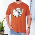 Cat Book Humor How To Train Your Human Men's Comfort Colors T-Shirt Yam