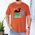 Cat And Books Retro Midcentury Mid Century Aesthetic Men's Comfort Colors T-Shirt Yam Cat And Books Retro Midcentury Mid Century Aesthetic Men's Comfort Colors T-Shirt Yam