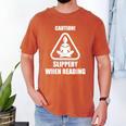 Caution Slippery When Reading Book Lover Men's Comfort Colors T-Shirt Yam