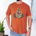 Christmas Book Reading Reader Xmas Bibliophile -Adult Christmas Tree Book Modern Men's Comfort Colors T-Shirt Yam