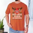Christmas Matching Most Likely To Read A Book PJS Men's Comfort Colors T-Shirt Yam Christmas Matching Most Likely To Read A Book PJS Men's Comfort Colors T-Shirt Yam