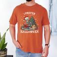Christmas Outfit I Prefer Halloween Book Reading Skeleton Men's Comfort Colors T-Shirt Yam Christmas Outfit I Prefer Halloween Book Reading Skeleton Men's Comfort Colors T-Shirt Yam
