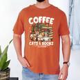 Coffee Cats And Books Cats And Reading Lovers Men's Comfort Colors T-Shirt Yam Coffee Cats And Books Cats And Reading Lovers Men's Comfort Colors T-Shirt Yam