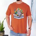 Color Our World Summer Reading 2025 Cute Book Wildflowers Men's Comfort Colors T-Shirt Yam
