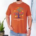 Color Our World Summer Reading Program 2025 Trippy Book Tree Men's Comfort Colors T-Shirt Yam