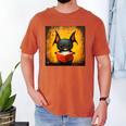 Colorful Sketch Oil Painting Of A Bat Reading Book Men's Comfort Colors T-Shirt Yam Colorful Sketch Oil Painting Of A Bat Reading Book Men's Comfort Colors T-Shirt Yam