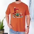 Cozy Gingerbread Christmas Reading Book Xmas Snowflakes Fall Men's Comfort Colors T-Shirt Yam