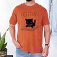 Cute Cats And Books Aesthetic Feline Reader Graphic Premium Tri-Blend Men's Comfort Colors T-Shirt Yam