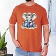 Cute Elephant Reading Universe Book Men's Comfort Colors T-Shirt Yam