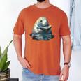 Cute Manatee Reading Book Bookworm Readers Manatee Lover Men's Comfort Colors T-Shirt Yam