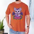 Cute Pastel Goth Bat Reading Book Men's Comfort Colors T-Shirt Yam Cute Pastel Goth Bat Reading Book Men's Comfort Colors T-Shirt Yam