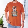 Cute Tiger With Book Floral Bookworm Librarian Book Lover Men's Comfort Colors T-Shirt Yam Cute Tiger With Book Floral Bookworm Librarian Book Lover Men's Comfort Colors T-Shirt Yam