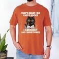 Das Ist Es Was Ich Tue Ich Lese Books Crochet And Men's Comfort Colors T-Shirt Yam