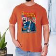 Dead Roast Coffee Comic Book Cover Style Skeleton Barista Men's Comfort Colors T-Shirt Yam