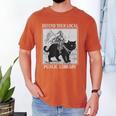 Defend Your Local Library Knight Cat Rider Book Lover Men's Comfort Colors T-Shirt Yam