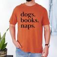 Dogs Books Naps Lovers Men's Comfort Colors T-Shirt Yam Dogs Books Naps Lovers Men's Comfort Colors T-Shirt Yam