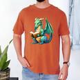 Dragon With Book Men's Comfort Colors T-Shirt Yam