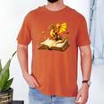 Dragon Fantasy Book Lover Bookish Reader Bookworm Wildflower Men's Comfort Colors T-Shirt Yam Dragon Fantasy Book Lover Bookish Reader Bookworm Wildflower Men's Comfort Colors T-Shirt Yam