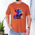 Dragon Reading a Book Bookworm Book Lover Men's Comfort Colors T-Shirt Yam Dragon Reading a Book Bookworm Book Lover Men's Comfort Colors T-Shirt Yam