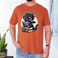 Dragon Reading A Book Cute Bookworm Book Lover Men's Comfort Colors T-Shirt Yam