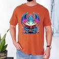 Dragon Reading Book Lover Men's Comfort Colors T-Shirt Yam