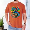 Dragon Reading Colorful Fantasy Book Lover Men's Comfort Colors T-Shirt Yam Dragon Reading Colorful Fantasy Book Lover Men's Comfort Colors T-Shirt Yam