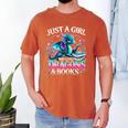 Dragon Reading Just A Girl Who Loves Dragons And Books Men's Comfort Colors T-Shirt Yam Dragon Reading Just A Girl Who Loves Dragons And Books Men's Comfort Colors T-Shirt Yam