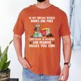 In My Dream World Books Are Free Chocolate Is Healthy Book Men's Comfort Colors T-Shirt Yam In My Dream World Books Are Free Chocolate Is Healthy Book Men's Comfort Colors T-Shirt Yam