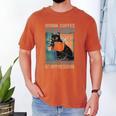 Drink Coffee Read Books Dismantle Systems Of Oppression Cat Men's Comfort Colors T-Shirt Yam