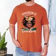 Education Is Freedom African Teacher Books Lovers Men's Comfort Colors T-Shirt Yam