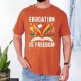 Education Is Freedom Books History Teacher Kids Men's Comfort Colors T-Shirt Yam