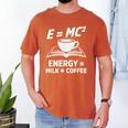 EMC2 Energy Milk x Coffee Science Book Math Lover Men's Comfort Colors T-Shirt Yam