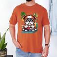 English Bulldog Reading a Book Dog Men's Comfort Colors T-Shirt Yam English Bulldog Reading a Book Dog Men's Comfort Colors T-Shirt Yam