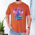 Fantasy Dragon Reading Books Bookworm Men's Comfort Colors T-Shirt Yam Fantasy Dragon Reading Books Bookworm Men's Comfort Colors T-Shirt Yam