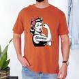 Female Librarian Rosie Riveter Book Guardian Woman Men's Comfort Colors T-Shirt Yam Female Librarian Rosie Riveter Book Guardian Woman Men's Comfort Colors T-Shirt Yam