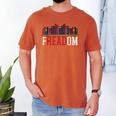 Freadom Shelf Read Reading Book Librarian Men Women Kids Men's Comfort Colors T-Shirt Yam Freadom Shelf Read Reading Book Librarian Men Women Kids Men's Comfort Colors T-Shirt Yam