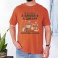 Gardening & Library Lover Books Reading Plants Cute Men's Comfort Colors T-Shirt Yam
