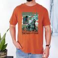 Godzilla Ocean Scene Comic Book Illustration Movie Monster Men's Comfort Colors T-Shirt Yam Godzilla Ocean Scene Comic Book Illustration Movie Monster Men's Comfort Colors T-Shirt Yam