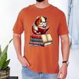 Guinea Pig Reading Books Matching Bookworm Readers Librarian Men's Comfort Colors T-Shirt Yam