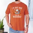Halloween Book Lover Ghost Witch Books & Pumpkins Men's Comfort Colors T-Shirt Yam Halloween Book Lover Ghost Witch Books & Pumpkins Men's Comfort Colors T-Shirt Yam