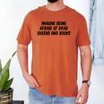 Imagine Being Afraid Of Drag Queens And Books Premium Men's Comfort Colors T-Shirt Yam