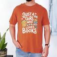 Just a Girl Who Loves Books Bookish Readers Book Lover Girls Men's Comfort Colors T-Shirt Yam Just a Girl Who Loves Books Bookish Readers Book Lover Girls Men's Comfort Colors T-Shirt Yam