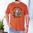 I Just Want To Read Books And Pet Cats Raglan Baseball Tee Men's Comfort Colors T-Shirt Yam