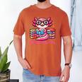 Kawaii Axolotl Readsolotl Book Lover Reading Bookworm Girls Men's Comfort Colors T-Shirt Yam