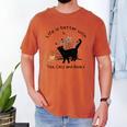 Life Is Better With Tea Cats And Books Cat Sayings Men's Comfort Colors T-Shirt Yam Life Is Better With Tea Cats And Books Cat Sayings Men's Comfort Colors T-Shirt Yam