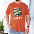 Get Lit With Books Men's Comfort Colors T-Shirt Yam Get Lit With Books Men's Comfort Colors T-Shirt Yam