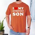 I Love My Introvert Son I Heart My Introvert Son Men's Comfort Colors T-Shirt Yam I Love My Introvert Son I Heart My Introvert Son Men's Comfort Colors T-Shirt Yam