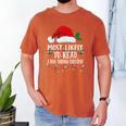 Matching Christmas PJS Most Likely To Read A Book Men's Comfort Colors T-Shirt Yam Matching Christmas PJS Most Likely To Read A Book Men's Comfort Colors T-Shirt Yam
