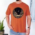 Moon Book Bookshelf Library Coffee Cup Star Stars Pattern Men's Comfort Colors T-Shirt Yam