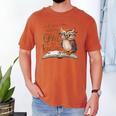 If You Need Me Owl Be Reading Book Lover Students Men's Comfort Colors T-Shirt Yam